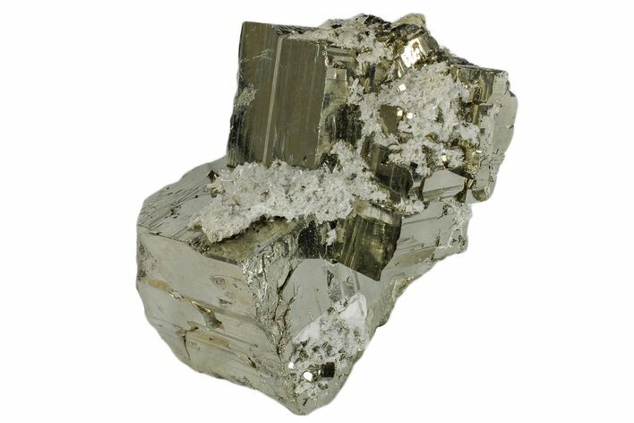 Shiny, Cubic Pyrite Crystal Cluster - Peru #173276
